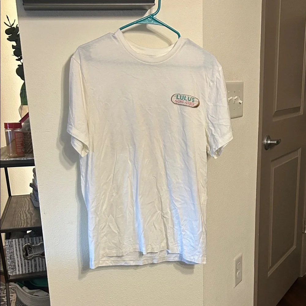 J Crew Lulu's Surf Shack Classic White Short Sleeve Tee